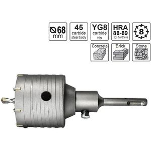 Produktbild für Bohrkrone S&amp;R 214008068, SDS+