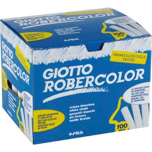 GIOTTO-Fila Kreide Robercolor 5388 00, 100 Stück, Tafelkreide, rund, weiß
