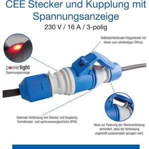 Produktbild für CEE-Kupplung as-Schwabe 61487 Camping, 3-polig