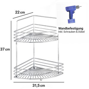 Produktbild für Duschablage Wenko Eckwandablage Milano, verchromt