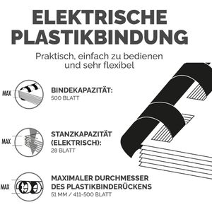 Produktbild für Bindegerät Fellowes Galaxy-E 500, A4, elektrisch
