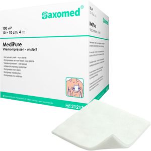 Produktbild für Vlieskompressen Saxomed MediPure, 4-lagig, unsteril