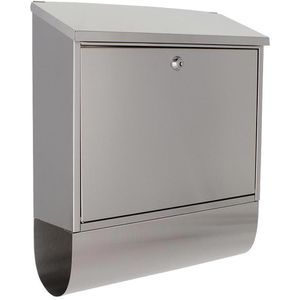 Produktbild für Briefkasten Rottner T03898 Villa Spezial Set, silber Edelstahl