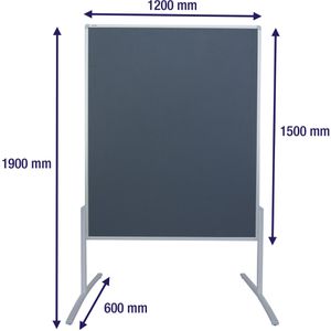 Produktbild für Moderationstafel Franken PRO MT800312, mit Standfüßen