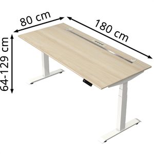 Produktbild für Schreibtisch Kerkmann Move boost 4, ahorn / weiß