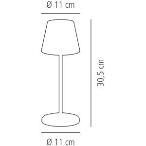 Produktbild für Tischlampe APS Merle 17002, schwarz mit LED