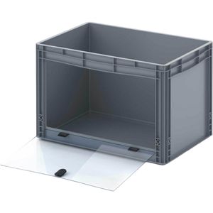 Eurobox AUER EG SKL 64/42 HG, grau, mit Acrylglas-Sichtklappe