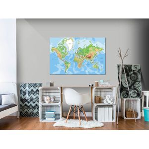 Produktbild für Weltkarte Artgeist World Geography, Englisch, mit Holzrahmen