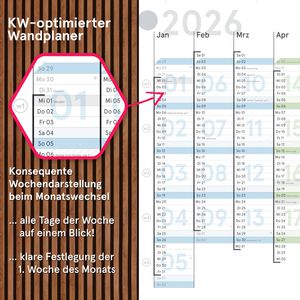 Produktbild für Plakatkalender weekview Colour, Jahr 2026