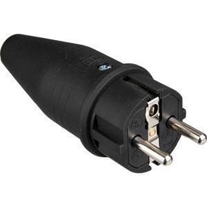 Schutzkontaktstecker as-Schwabe 60412, schwarz