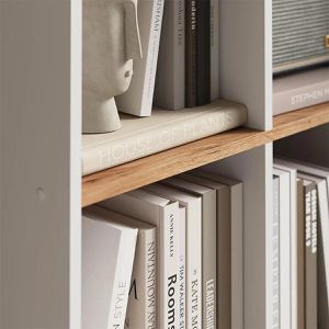 Produktbild für Bücherregal Vicco Scutum, weiß / eiche