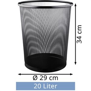 Produktbild für Papierkorb Böttcher-AG Premium Mesh Line, schwarz