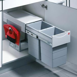 Einbaumülleimer Hailo AS Tandem 15/15/KS, 3666801