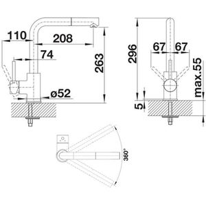 Produktbild für Küchenarmatur BLANCO MILA-S, chrom
