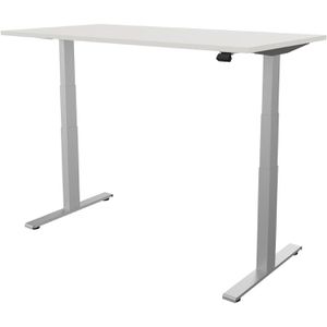 Produktbild für Schreibtisch fm-Büromöbel fouraction weiß / silber