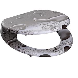 Produktbild für WC-Sitz Schütte Grey Steel 80023, oval, aus Holz