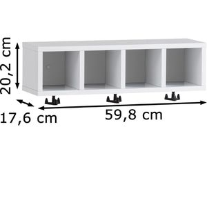 Produktbild für Badregal Schildmeyer Lugo 157369, aus Holz, kreideweiß