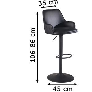 Produktbild für Barhocker Wohnling WL7.009, drehbar mit Lehne