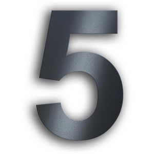 Hausnummer Metzler Arial, anthrazit aus Edelstahl