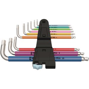 Produktbild für Sechskantschlüssel Wera 3950/9 HexPlus Multicolour Stainless 1