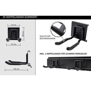 Produktbild für Gerätehalter GALLUNOPTIMAL 3 Schienen, 9 Halter