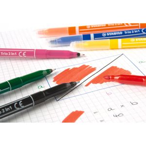 Produktbild für Filzstifte Stabilo Trio 2in1, 222/10