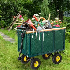 Produktbild für Gartenwagen Relaxdays 10026073, 220 Liter, bis 500 kg