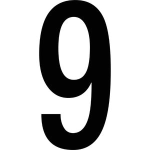 Hausnummer RZB 99223.013.9, schwarz aus Kunststoff