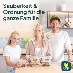 Produktbild für Frischhaltedose uandu mit 2 Fächern, aus Glas