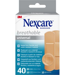 Produktbild für Pflaster Nexcare 3M Breathable Universal, 40 Stück