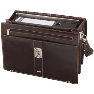 Produktbild für Aktentasche Alassio Monaco 47022 dunkelbraun, mit Laptopfach