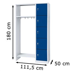 Produktbild für Schließfachschrank Lüllmann 525511, blau