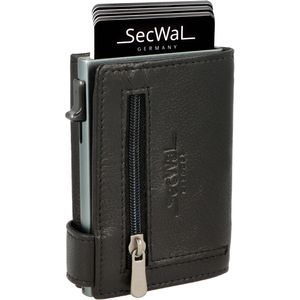 Produktbild für Kreditkartenetui SecWal Echt Leder, schwarz, für 10 Karten