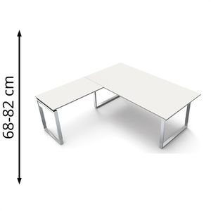 Produktbild für Schreibtisch Kerkmann Aveto 4378, weiß / silber