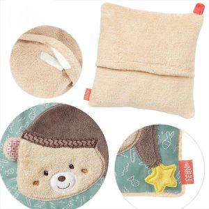 Produktbild für Wärmekissen Fehn Bär, 16 x 16 cm, mit Kirschkernen