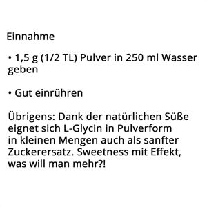 Produktbild für Glycin natural-elements Aminosäure L-Glycin, Getränkepulver