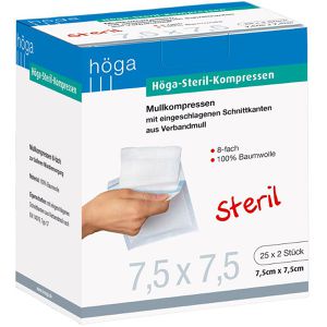 Mullkompressen Höga 04401902, aus Baumwolle, steril
