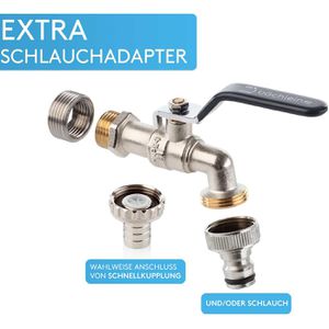 Produktbild für Auslaufventil Bächlein b1913, Hebelgriff anthrazit, Messing