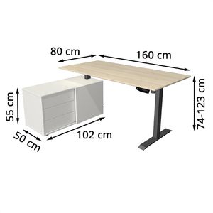 Produktbild für Schreibtisch Kerkmann Move 1, 2167, ahorn