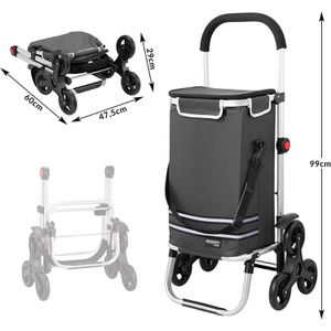 Produktbild für Einkaufstrolley Monzana 109121, grau, klappbar