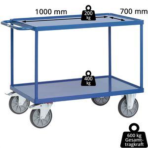 Produktbild für Tischwagen Fetra 2402W, aus Metall