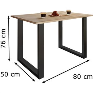 Produktbild für Esstisch VCM Xona U, 916787, sonoma eiche