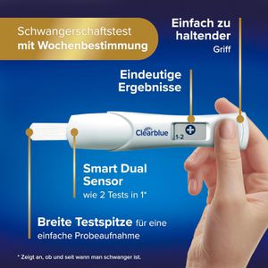 Produktbild für Schwangerschaftstest Clearblue Double Check, 99% zuverlässig