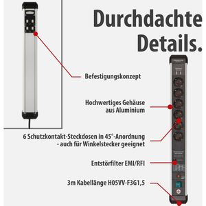 Produktbild für Steckdosenleiste Brennenstuhl Premium Protect, 3m