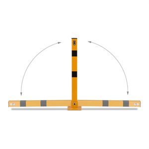 Produktbild für Absperrpfosten Relaxdays 100496841482, schwarz/gelb,aus Metall