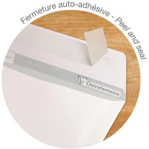 Produktbild für Versandtaschen Clairefontaine 804250C, weiß, C5