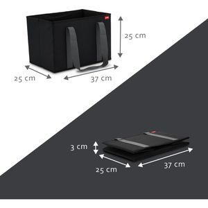 Produktbild für Einkaufskorb achilles AD323 Faltbox, schwarz, 3er Set