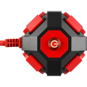 Produktbild für Steckdosenwürfel REV-Ritter Powerglobe, mit Schalter, rot