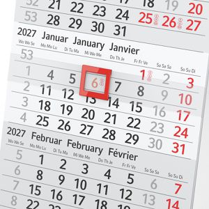Produktbild für Tischkalender Geiger Mini 3, Aufstellkalender