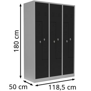 Produktbild für Spind Lüllmann 525128, Z-Spind, anthrazit